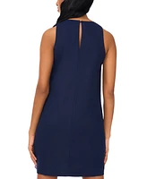 Msk Petite Sleeveless Round-Neck Shift Dress