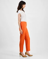 Kasper Press-Pleat Fly-Front Pants, Regular & Petite Sizes