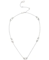 Lauren Ralph Lauren Sterling Silver Link Collar Necklace, 16" + 3" extender