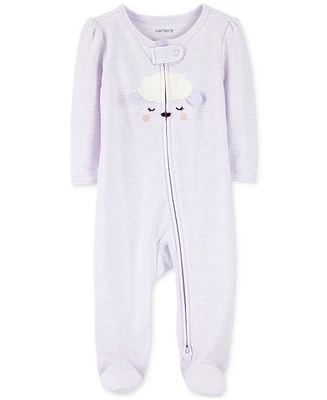 Carter's Baby Girls Lamb 2-Way-Zipper Cotton Sleep and Play Footed Coverall