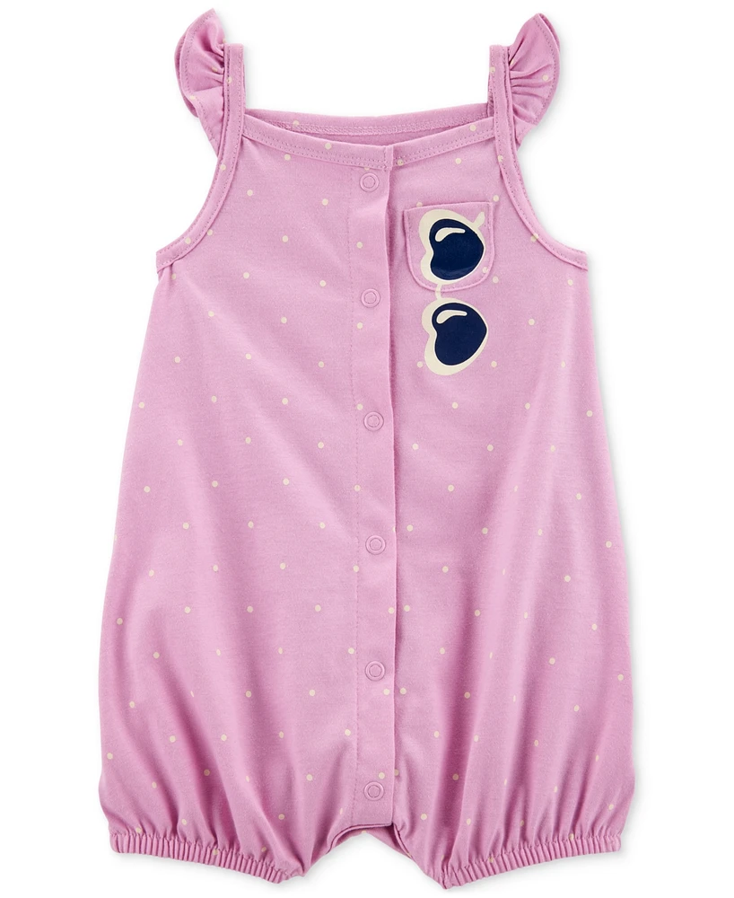 Carter's Baby Girls Cotton Snap-Up Romper