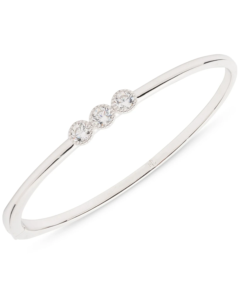 Lauren Ralph Lauren Sterling Silver Cubic Zirconia Bangle Bracelet