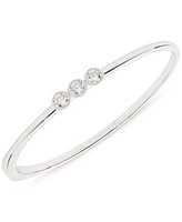 Lauren Ralph Lauren Sterling Silver Cubic Zirconia Bangle Bracelet