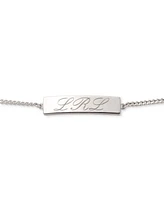Lauren Ralph Lauren Sterling Silver Logo Script Link Bracelet