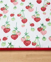 Fiesta Falling Strawberries Dish Drying Mat, 16" x 22"