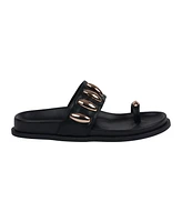 Gc Shoes Women's Sonya Toe Ring Footbed Flat Sandals