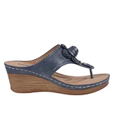 Gc Shoes Women's Willa Floral Wedge Sandals