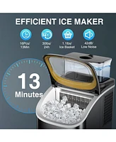 Cowsar 30Lbs/Day Home Portable Cube Ice Maker Includes Scoop and Basket