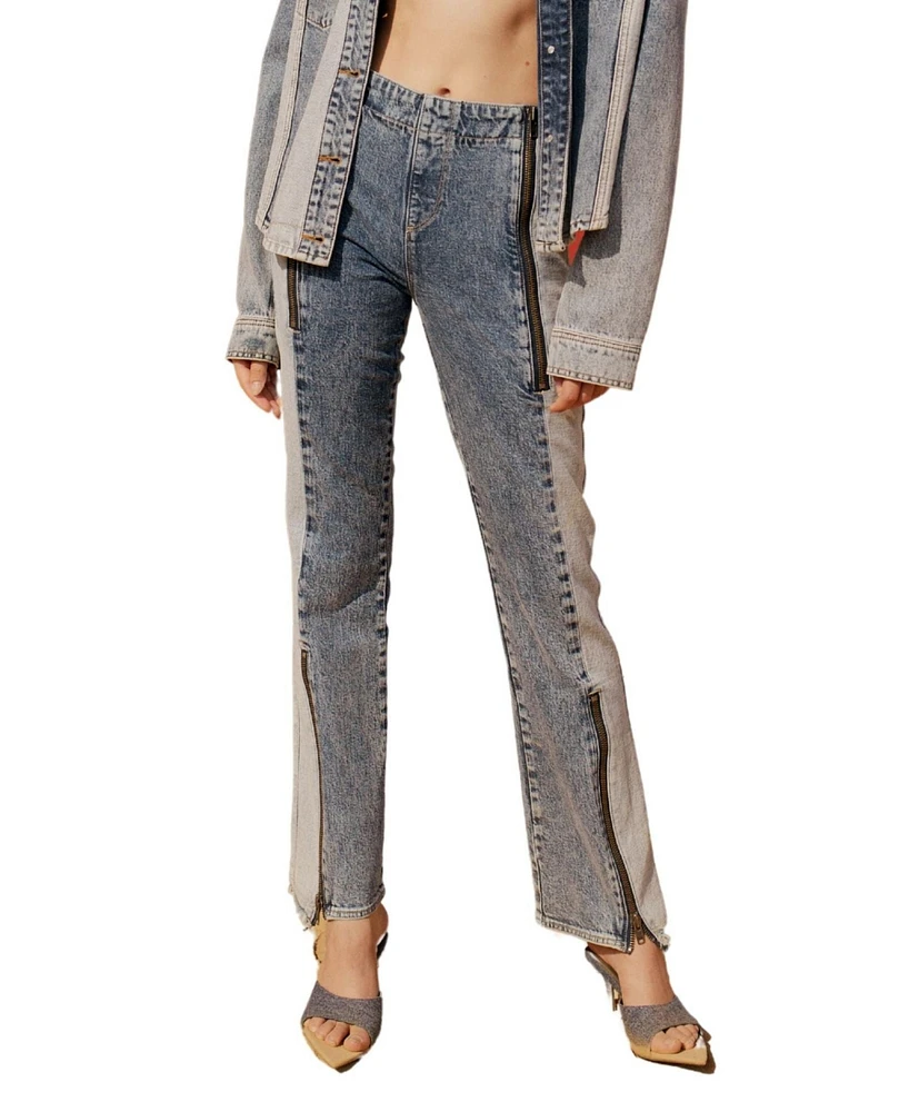 Pcfg Women's Free Heaven Inside Out Blue Jeans