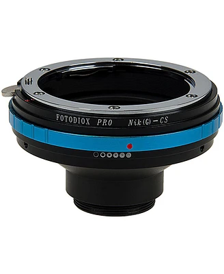 Fotodiox Pro Lens Mount Adapter for Nikon F Mount G-Type D/Slr Lenses to to Cs-Mount (1" Screw Mount) Cine & Cctv Camera Body with Built-In Aperture C