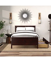 Twin Bed Frame with Storage Drawers