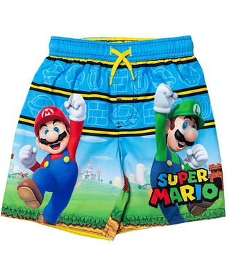 Nintendo Boys Super Mario Swim Trunks Bathing Suit