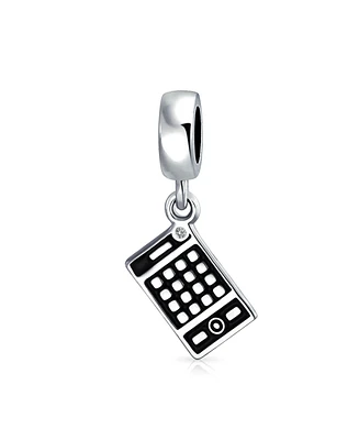 Bling Jewelry Bookkeeper Accountant Math Wiz Calculator Dangle Bead Charm Oxidized .925 Sterling Silver Fits European Bracelet