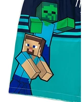 Minecraft Boys Creeper Compression Swim Trunks Bathing Suit Upf 50+ Quick Dry to