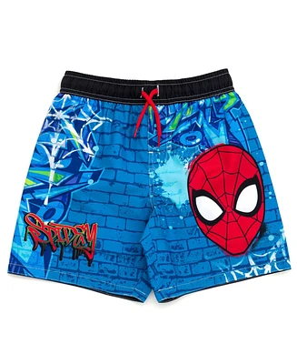 Marvel Spider-Man Avengers Spidey and His Amazing Friends Upf 50+ Swim Trunks Toddler to Big Kid