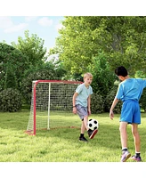 Soozier Soccer Goal, Practice Soccer Goal Net with Steel Frame, Pe Mesh