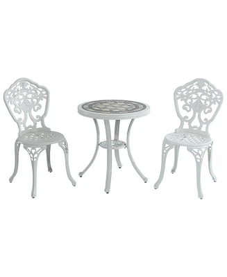 Patio Bistro Set of 3 Outdoor Bistro Set Outdoor Dining Table Outdoor Dining Chair Patio Table and Chair Patio Furniture for Patio Garden Park Backyar