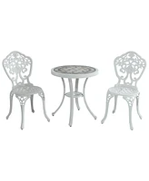Patio Bistro Set of 3 Outdoor Bistro Set Outdoor Dining Table Outdoor Dining Chair Patio Table and Chair Patio Furniture for Patio Garden Park Backyar