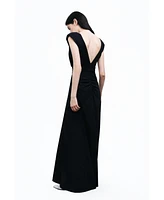 Nocturne Women's Padded Shoulder Maxi Dress