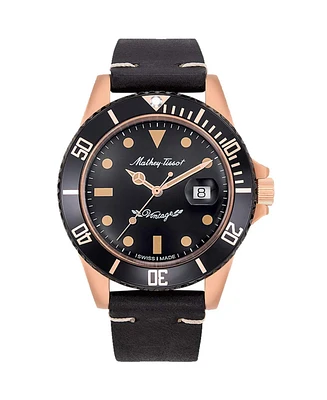 Mathey Tissot Men's Mathy Vintage Black Dial Watch - H901BZN