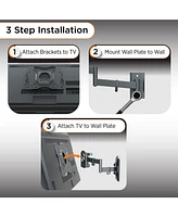 ProMounts Premium Articulating Tv Wall Mount for Heavy Duty Tv for 17-42 Inch Flat and Curved Tv Screens, Holds Up to 44 lbs Max Vesa 200x200