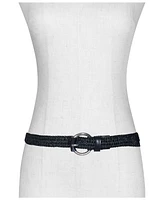 Michael Kors 32mm Woven Raffia Belt