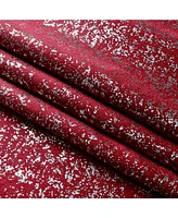 Kate Aurora 2 Piece Grommet Top Moroccan Sparkly Burgundy Light Reducing Window Curtain Panels