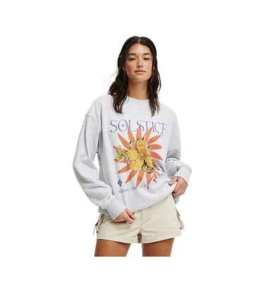 Cotton On Women's Classic Graphic Crew Sweatshirt
