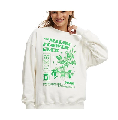 Cotton On Women's Classic Graphic Crew Sweatshirt