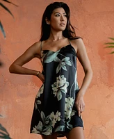 Midnight Bakery Women's Cosmica Floral Satin Chemise