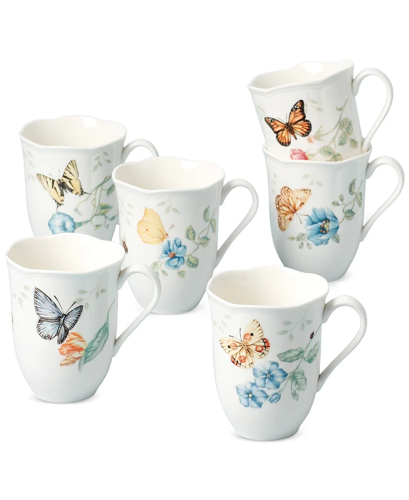 Lenox Butterfly Meadow Mugs, Set of 6