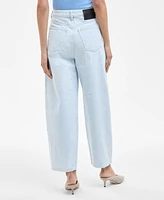 Hugo Women's Floral High-Rise Tapered Ankle Jeans