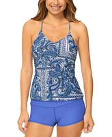 Raisins Juniors Macrame Back Tankini Top Surf Boy Shorts Swim Bottoms