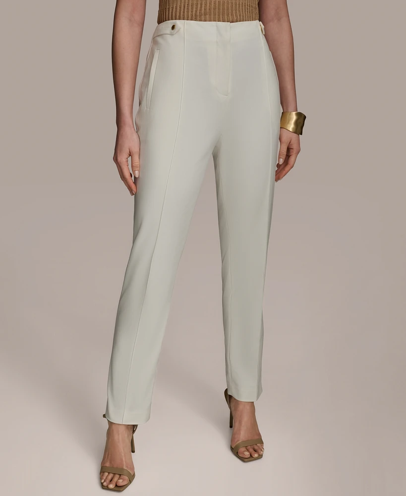 Donna Karan New York Women's High Rise Slim-Leg Pants