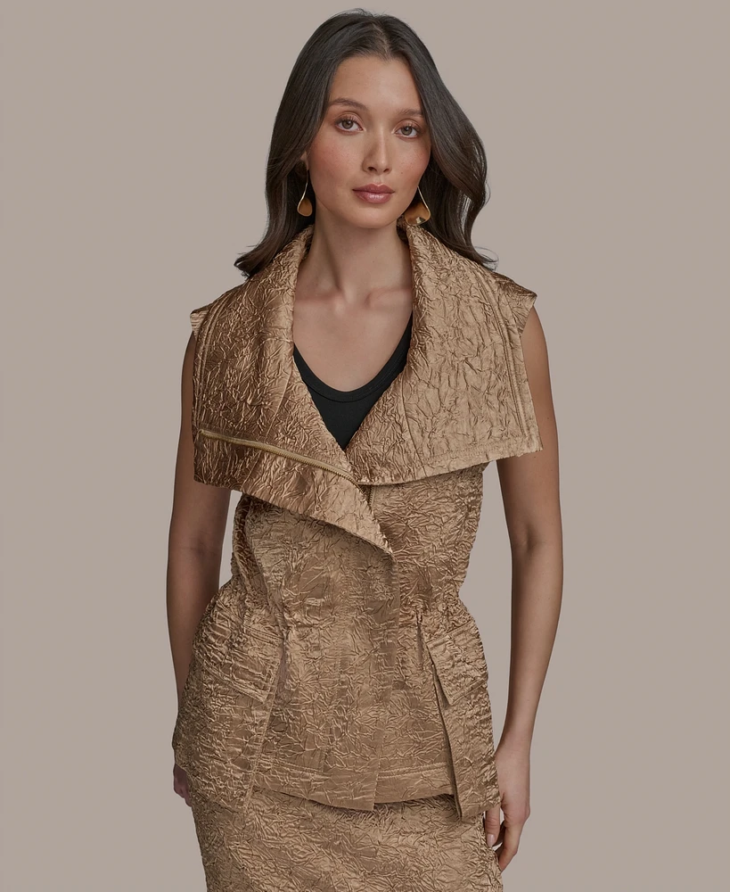 Donna Karan New York Women's Crinkled Satin Vest