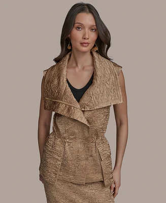 Donna Karan New York Women's Crinkled Satin Vest