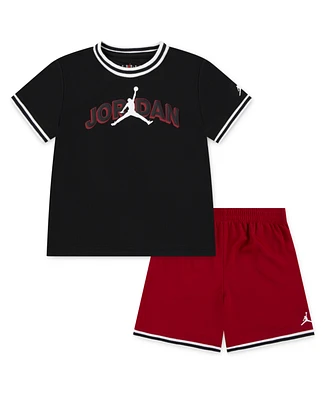 Jordan Little Boys 2-Piece Logo Mesh T-Shirt and Shorts Set
