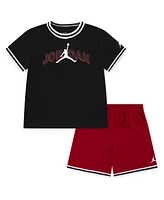 Jordan Little Boys 2-Piece Logo Mesh T-Shirt and Shorts Set
