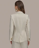 Donna Karan New York Women's Pinstriped Blazer, Regular & Petite