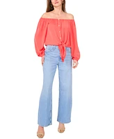Vince Camuto Women's Off-the-Shoulder Tie-Hem Blouse
