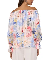 Vince Camuto Women's Floral-Print Off-The-Shoulder Top