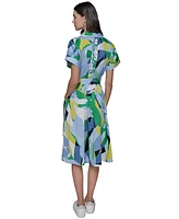 Karl Lagerfeld Paris Women's Printed Shirtdress