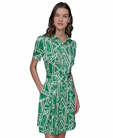 Karl Lagerfeld Paris Women's Printed Shirtdress