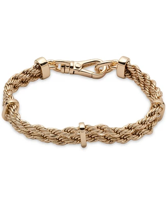 Lauren Ralph Lauren Gold-Tone Two-Row Rope Flex Bracelet