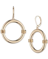 Lauren Ralph Lauren Gold-Tone Large Leverback Hoop Earrings, 2"