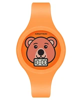 Armitron Kid's Quartz Happy Pals Orange Silicone Watch, 38mm