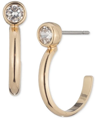 Lauren Ralph Lauren Gold-Tone Cubic Zirconia Hoop Earrings