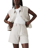 Levi's Premium Women's Cotton High Rise Baggy Shorts