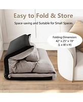 Adjustable Floor Sofa Bed with 2 Lumbar Pillows