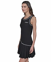 Karl Lagerfeld Paris Women's Sleeveless Pleated Minidress
